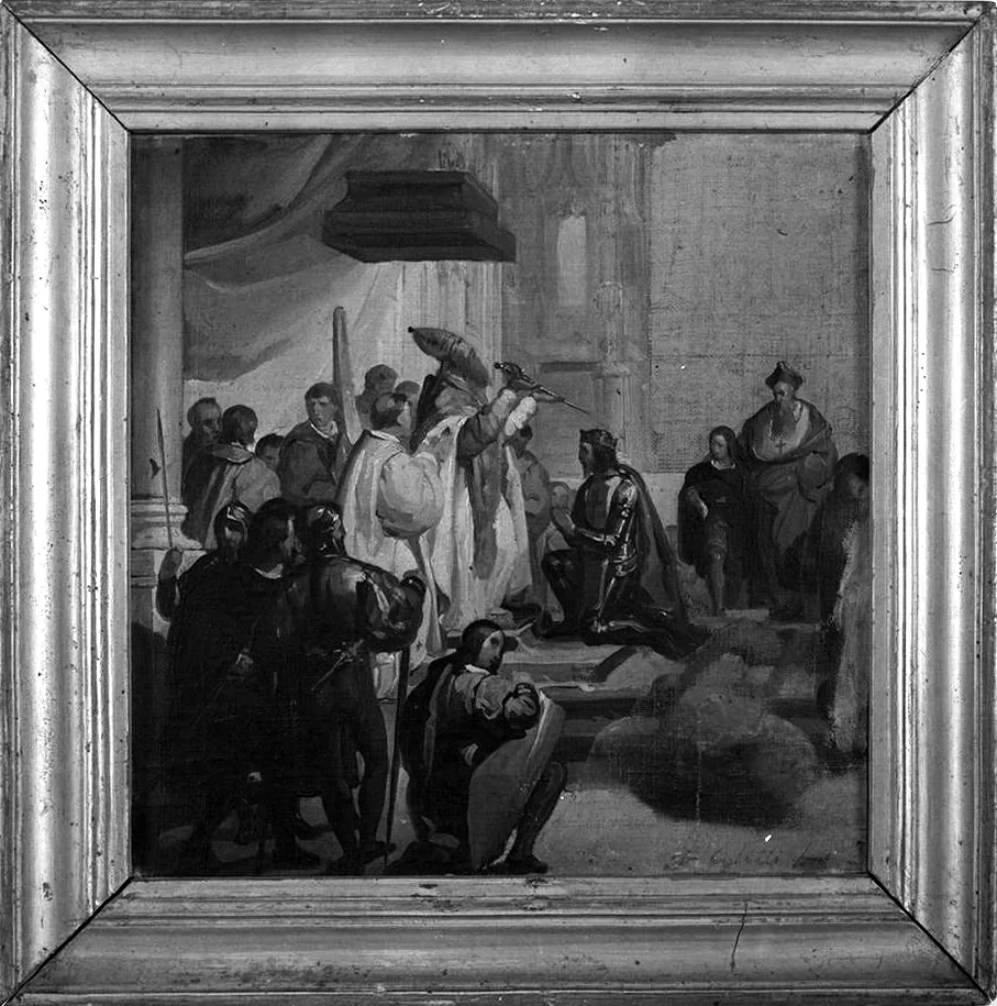 Benedizione di un principe da parte di un papa - Palazzo Bonomi Gera, Ripatransone, Ascoli Piceno